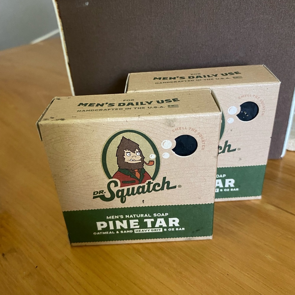 2 bars Dr Squatch Pine Tar soap